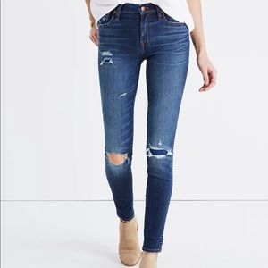Madewell 9" High-Riser Skinny Skinny Jeans Ripped and Patched size 31